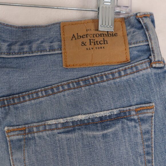 Abercrombie & Fitch Men's Button Fly Distressed Classic Straight Jeans Sz 30x32 - Picture 12 of 15